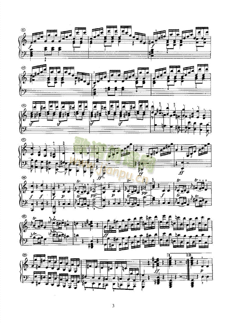 奏鸣曲(Opus2 Nr.3) 键盘类 钢琴3