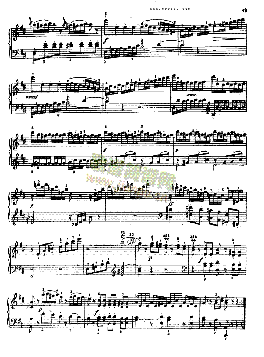 奏鸣曲六(献给奥恩布鲁格的姐妹们) 键盘类 钢琴2