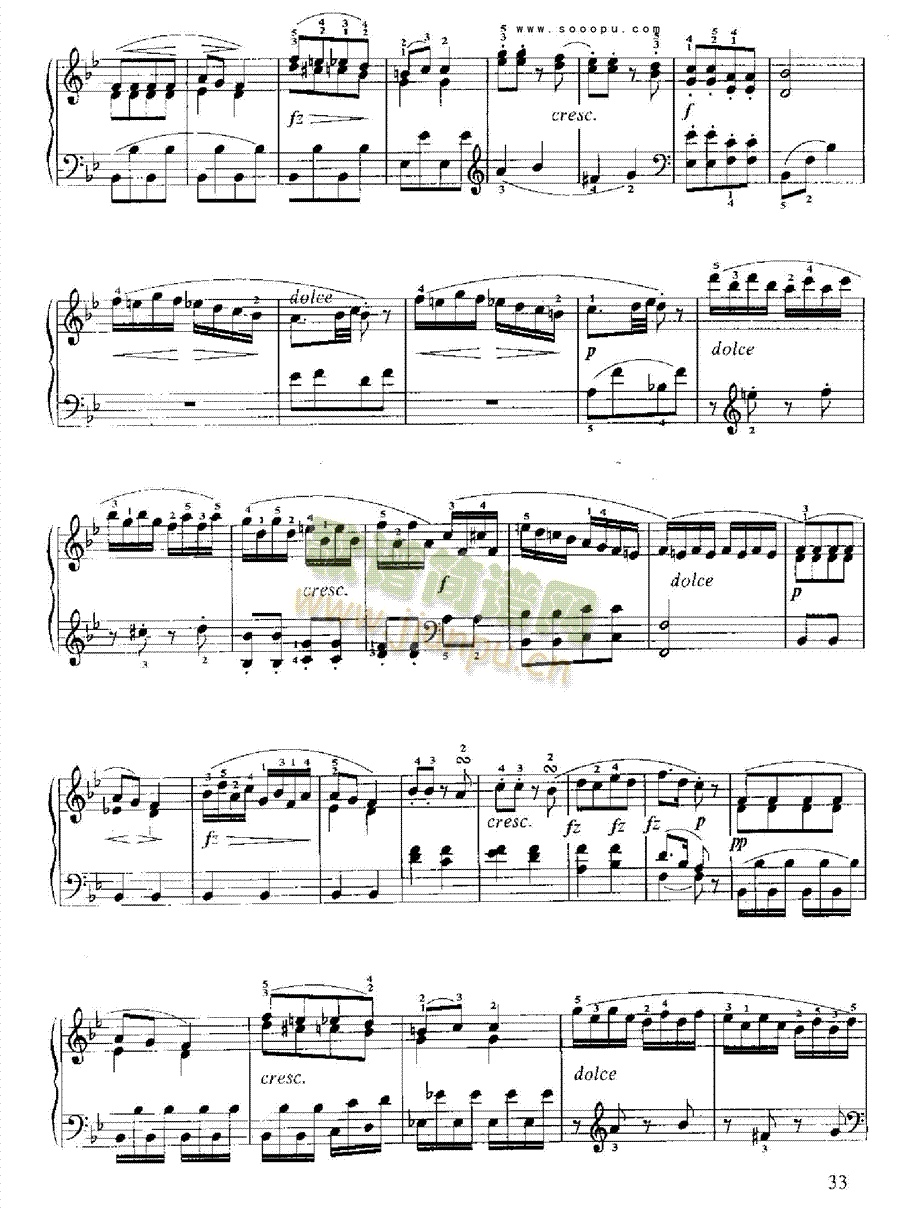 小奏鸣曲(Op.36 No.4) 键盘类 钢琴4
