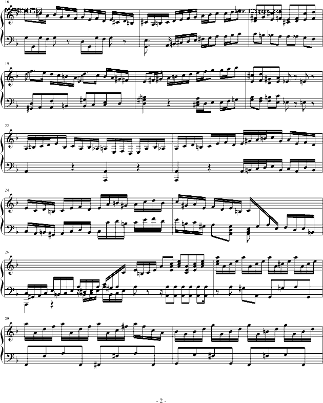 巴赫第一键盘（钢琴）乐协奏曲（第一乐章）-巴赫2
