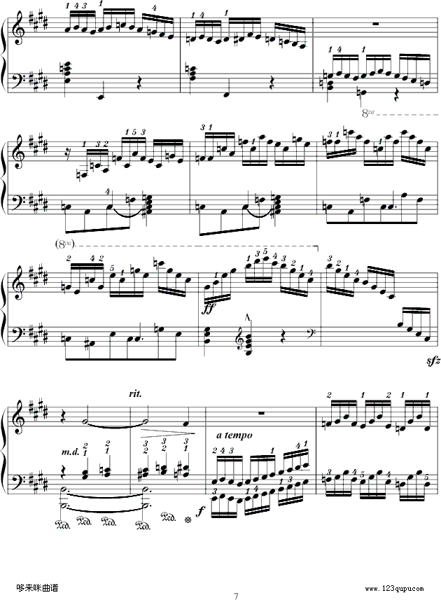 练习曲Op.72 No.1-莫什科夫斯基7