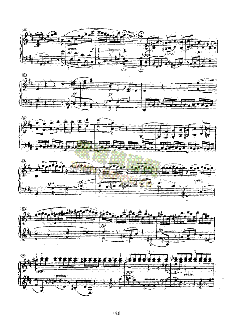奏鸣曲(Opus10 Nr.3) 键盘类 钢琴20