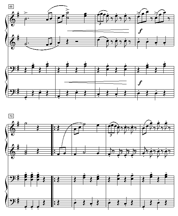 拉德斯基进行曲（双钢琴）9