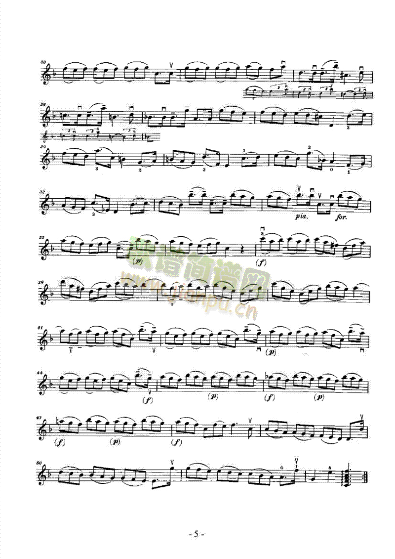 F大调奏鸣曲（分谱） 弦乐类 小提琴5