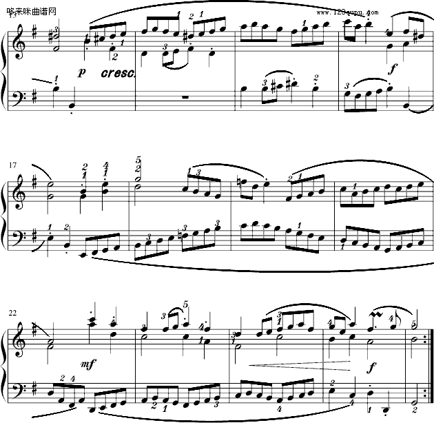 巴赫初步II No.23 Gavotte-巴赫2