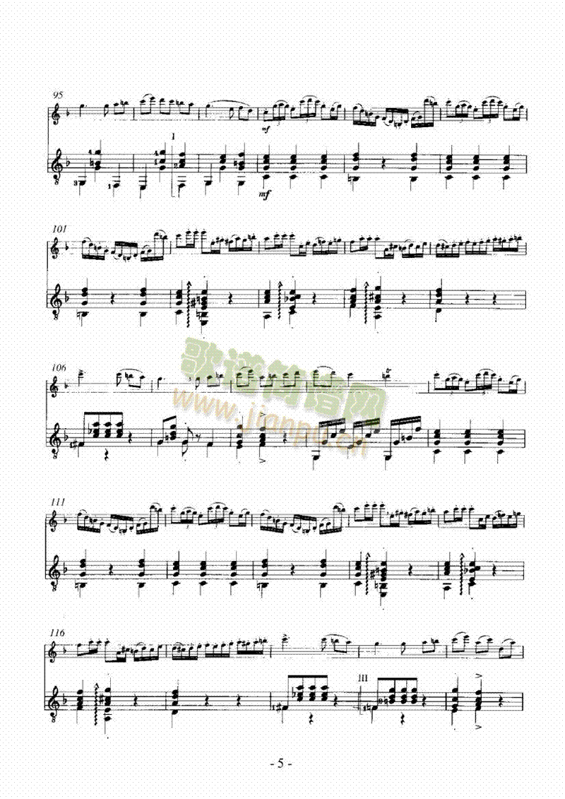波拉卡舞曲（吉他伴奏） 管乐类 长笛5