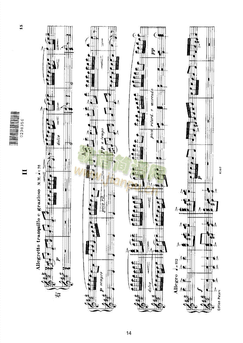 挪威舞曲（四手联弹op.35） 键盘类 钢琴14