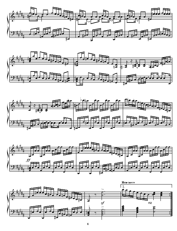 B大调练习曲4
