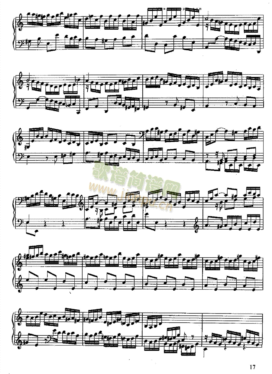 六首英国组曲 键盘类 钢琴16