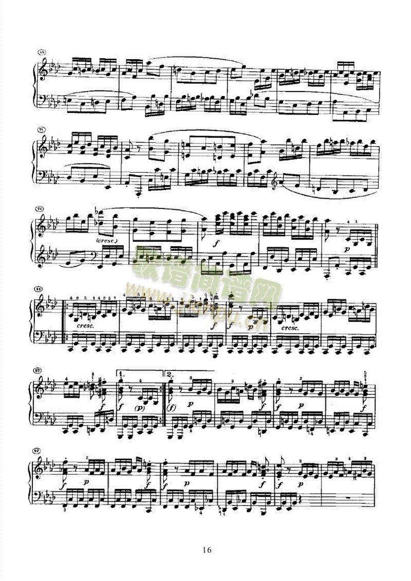 奏鸣曲(Opus26) 键盘类 钢琴16