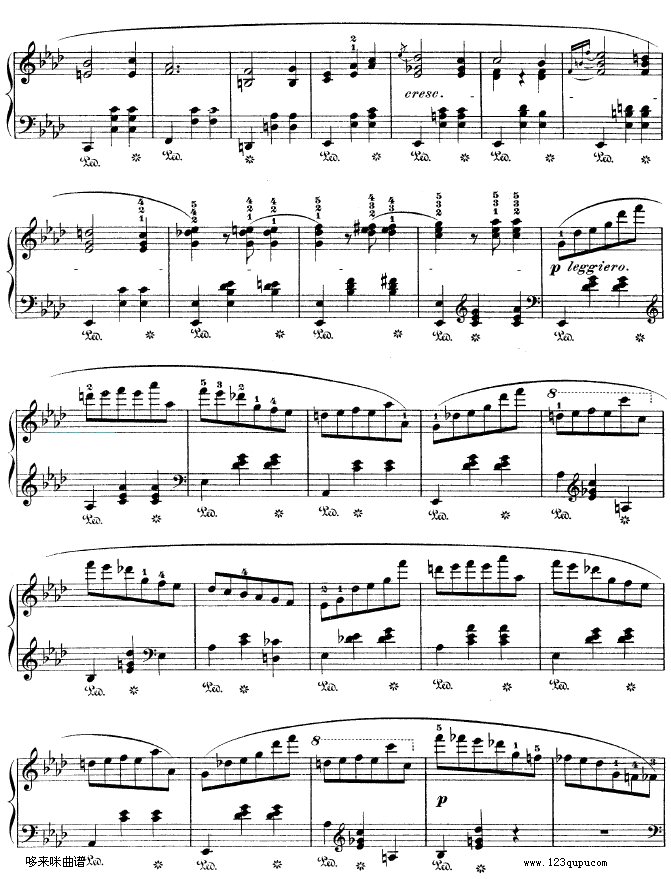 降A大调圆舞曲作品42-肖邦6
