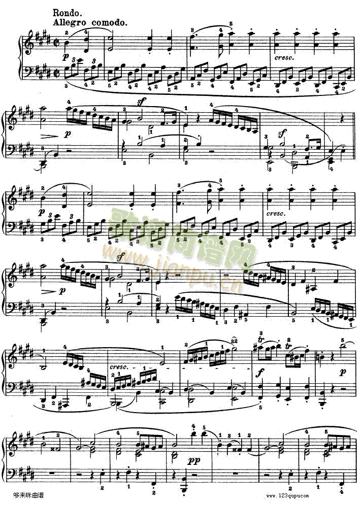 E大调第九钢琴奏鸣曲　Op. 14 No―1-贝多芬9