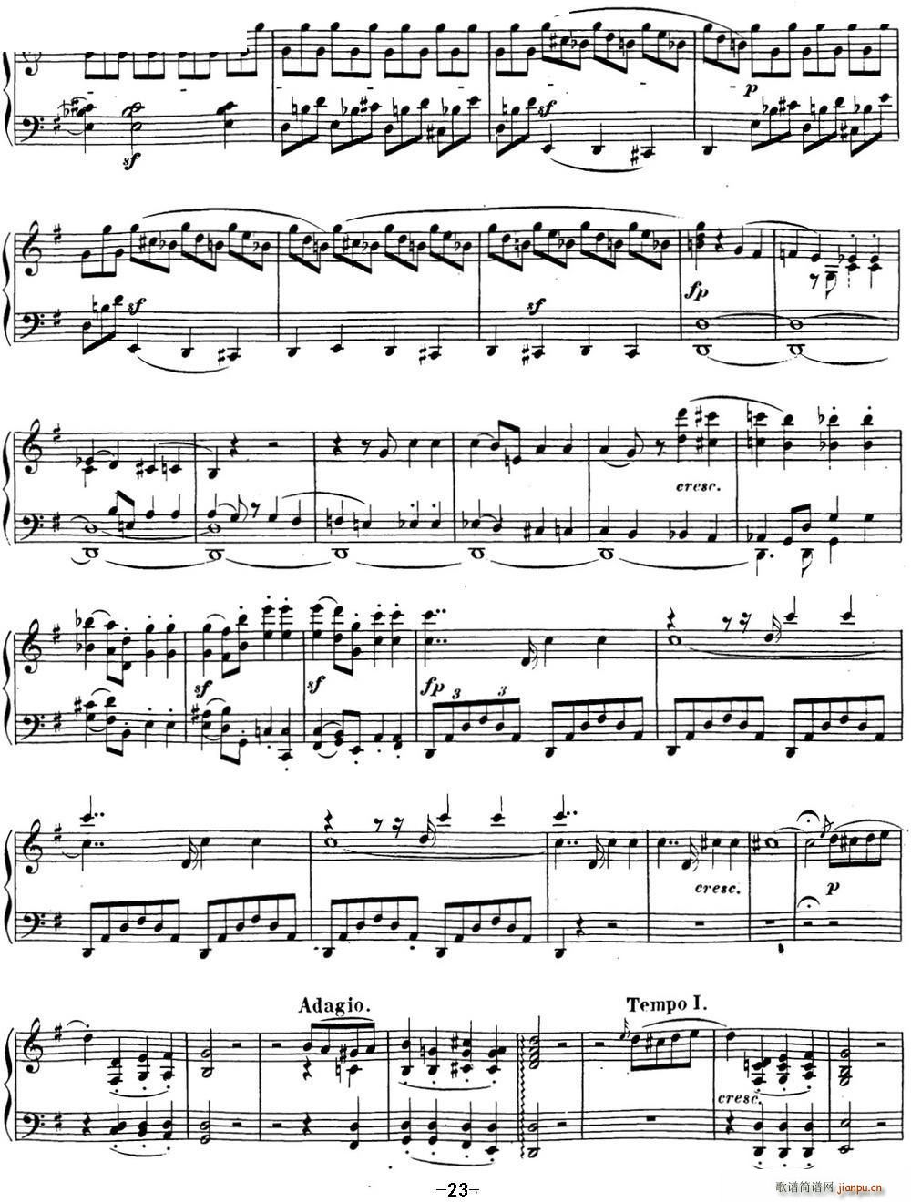 贝多芬钢琴奏鸣曲16 G大调 Op 31 No 1 G major23