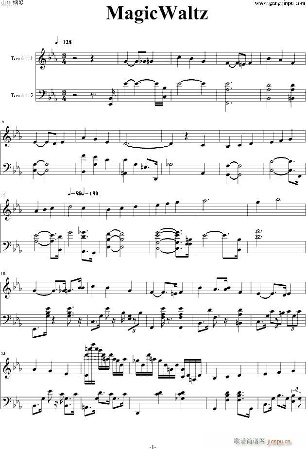 magic waltz原版琴谱（PDF）1