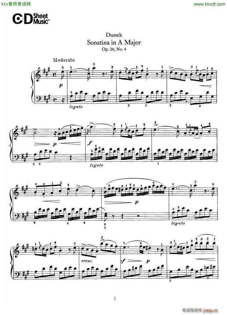 Dussek Sonatina in G Major20