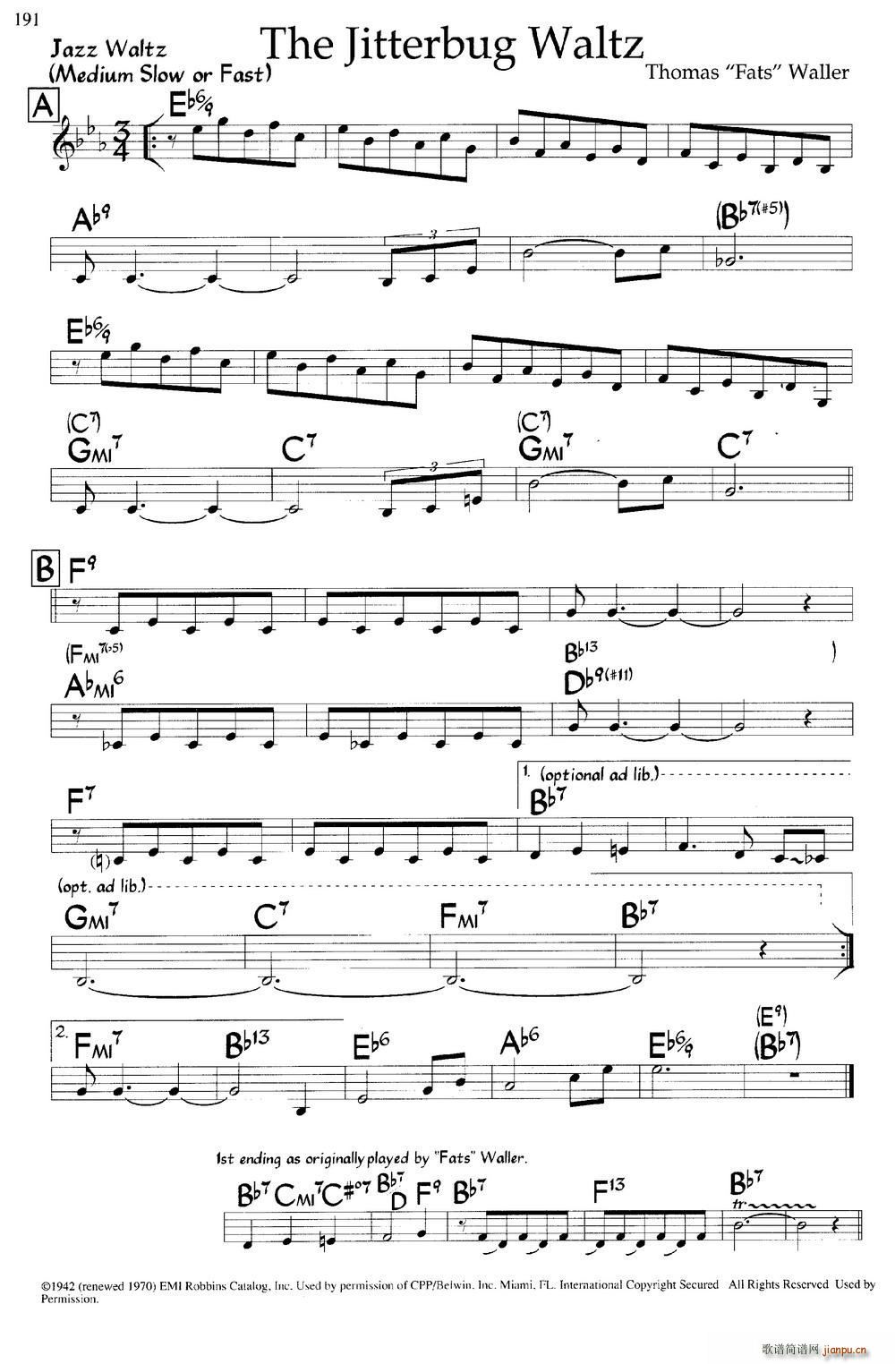 The Jitterbug Waltz(爵士钢琴曲)1