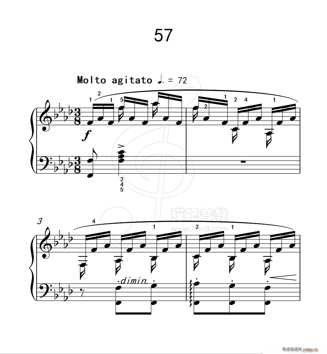 练习曲 57(克拉莫钢琴练习曲60首)1