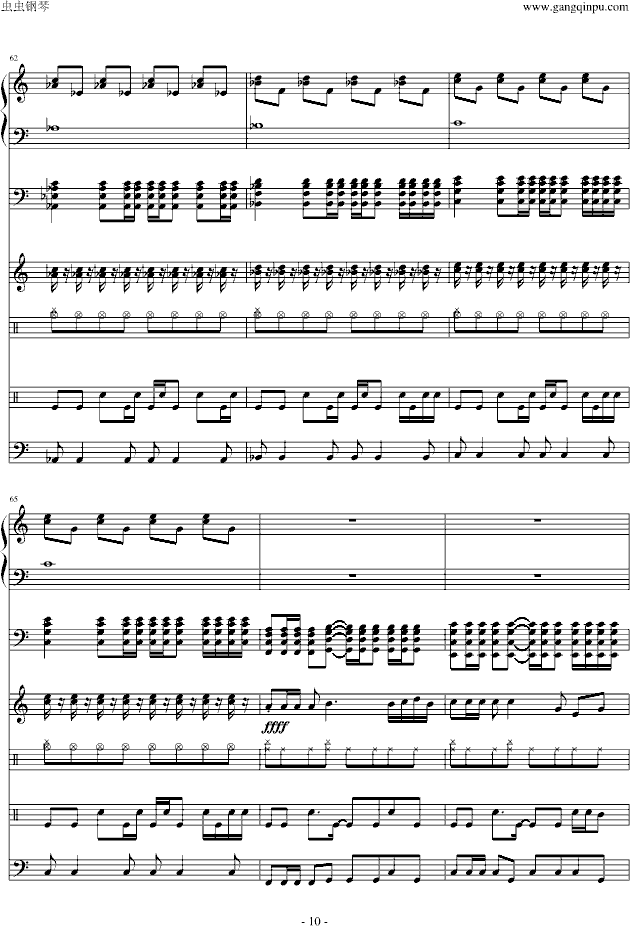 频率（伴奏）-钢琴谱(钢琴曲)-苏打绿10