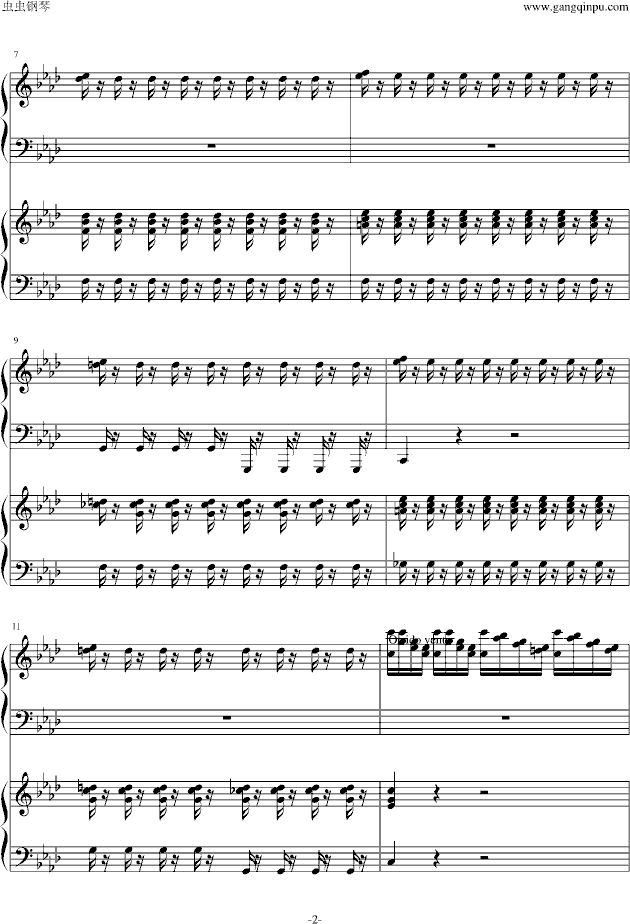 （双钢琴） 四季之冬-钢琴谱(钢琴曲)-维瓦第2