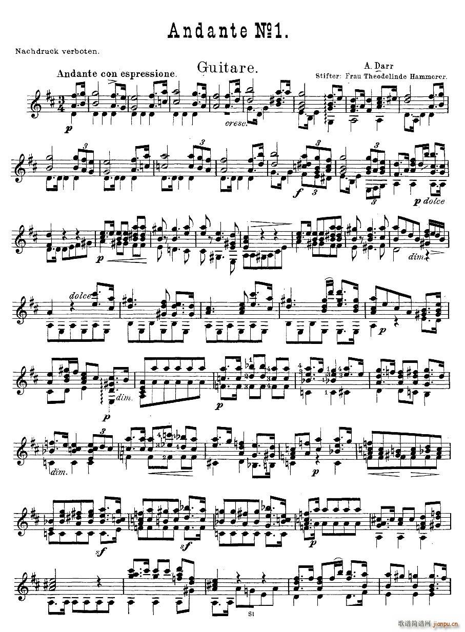 Andante no1(古典吉他)1
