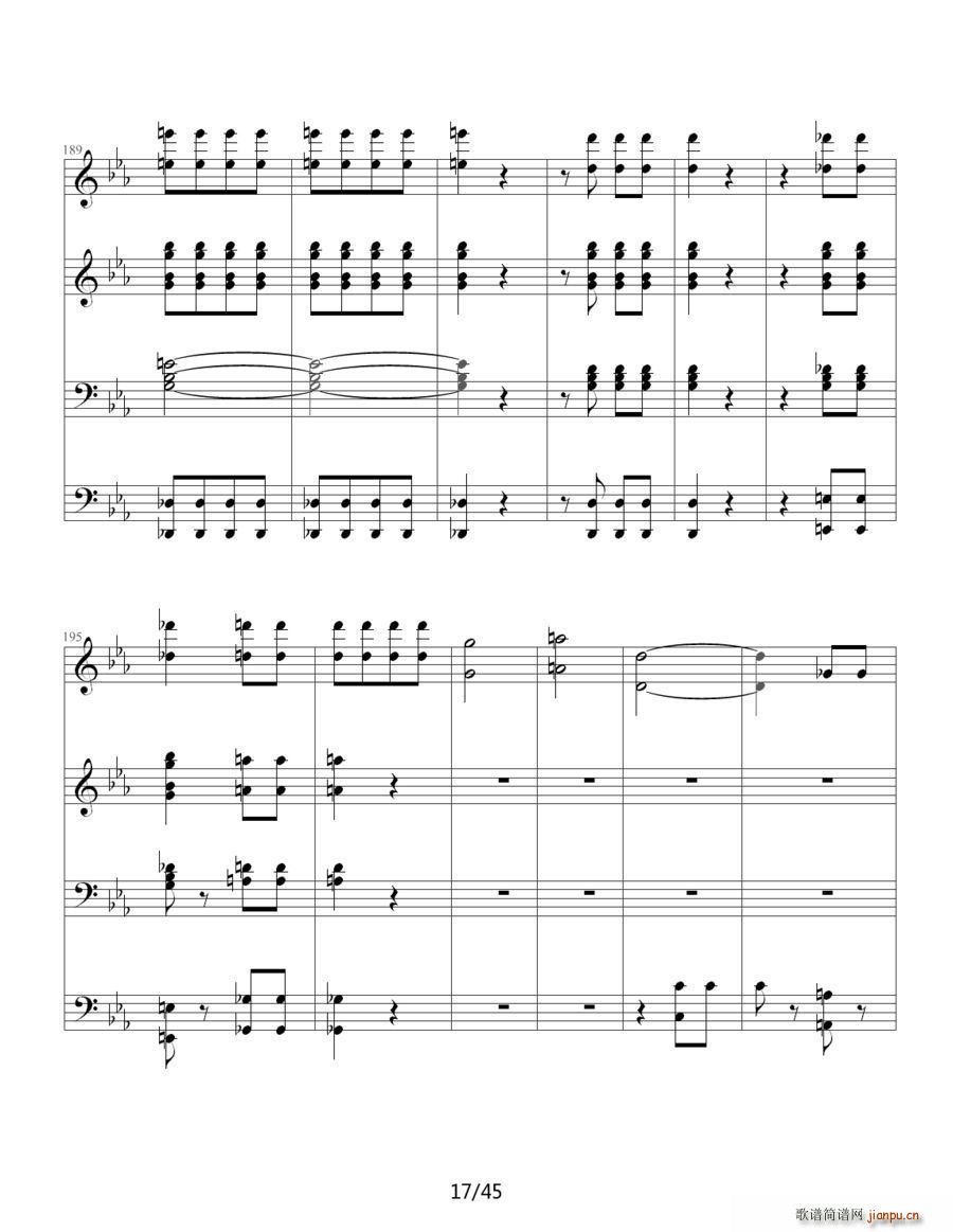 命运交响曲（四手联弹）19