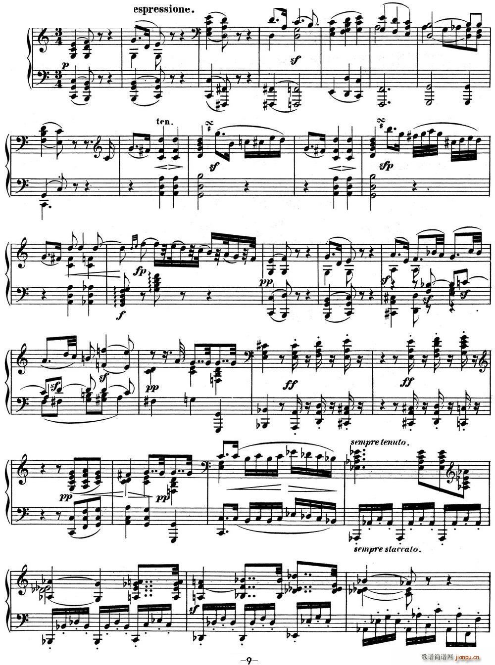 贝多芬钢琴奏鸣曲04 大调奏鸣曲 降E大调 Op 7 E-flat major9