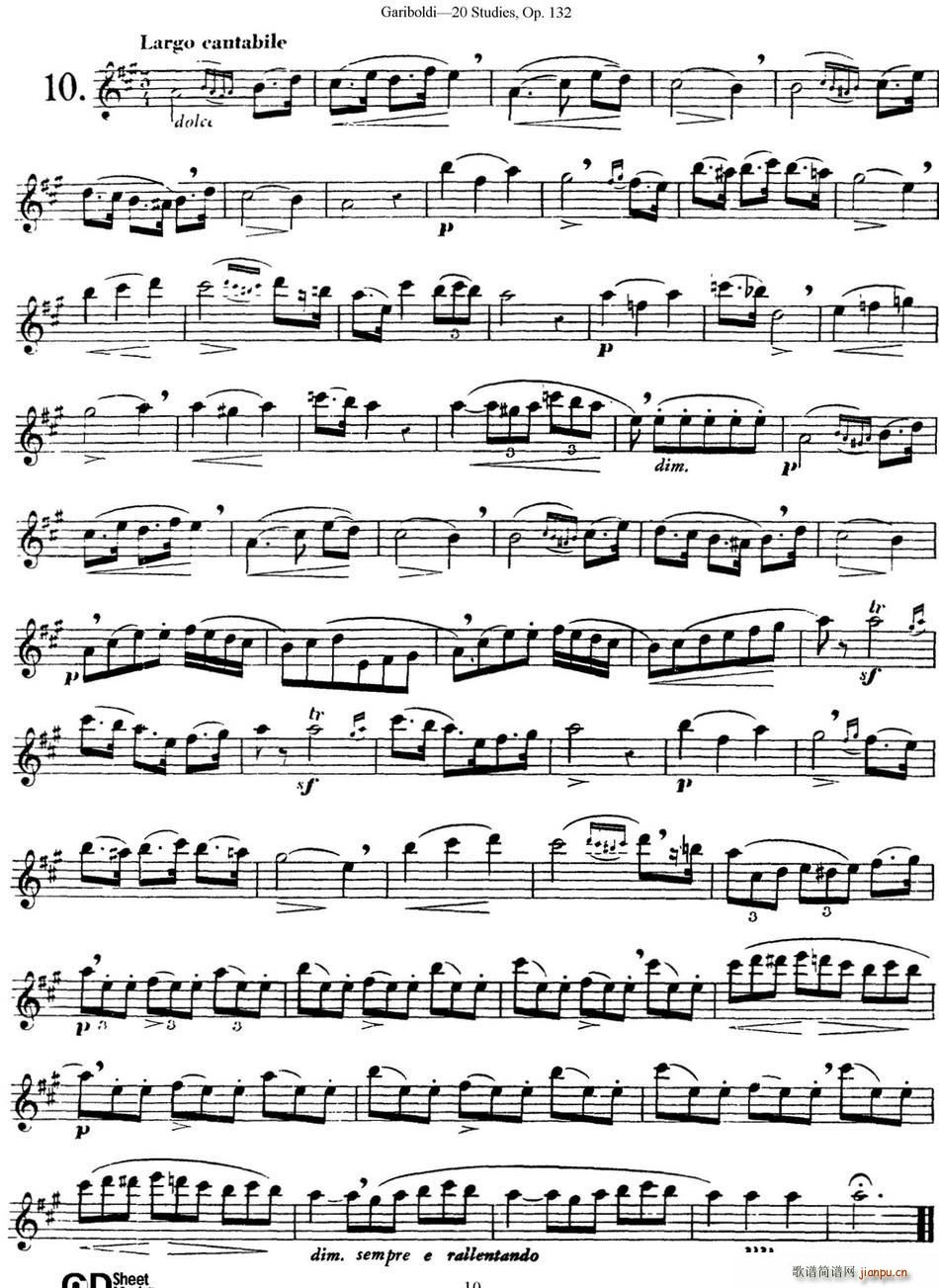 二十首练习曲作品132号之101