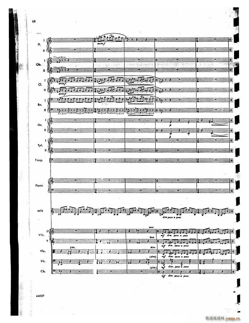 Barber op 14 Violin Concerto Score 二27