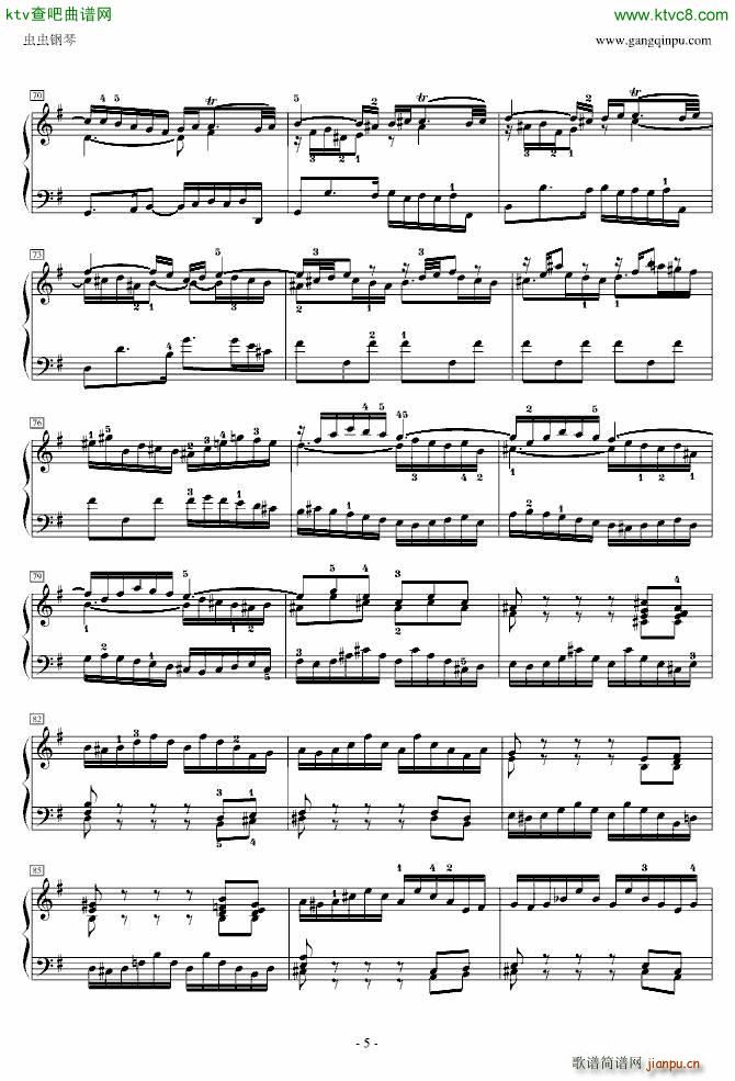 前奏曲 英国组曲5_巴赫5