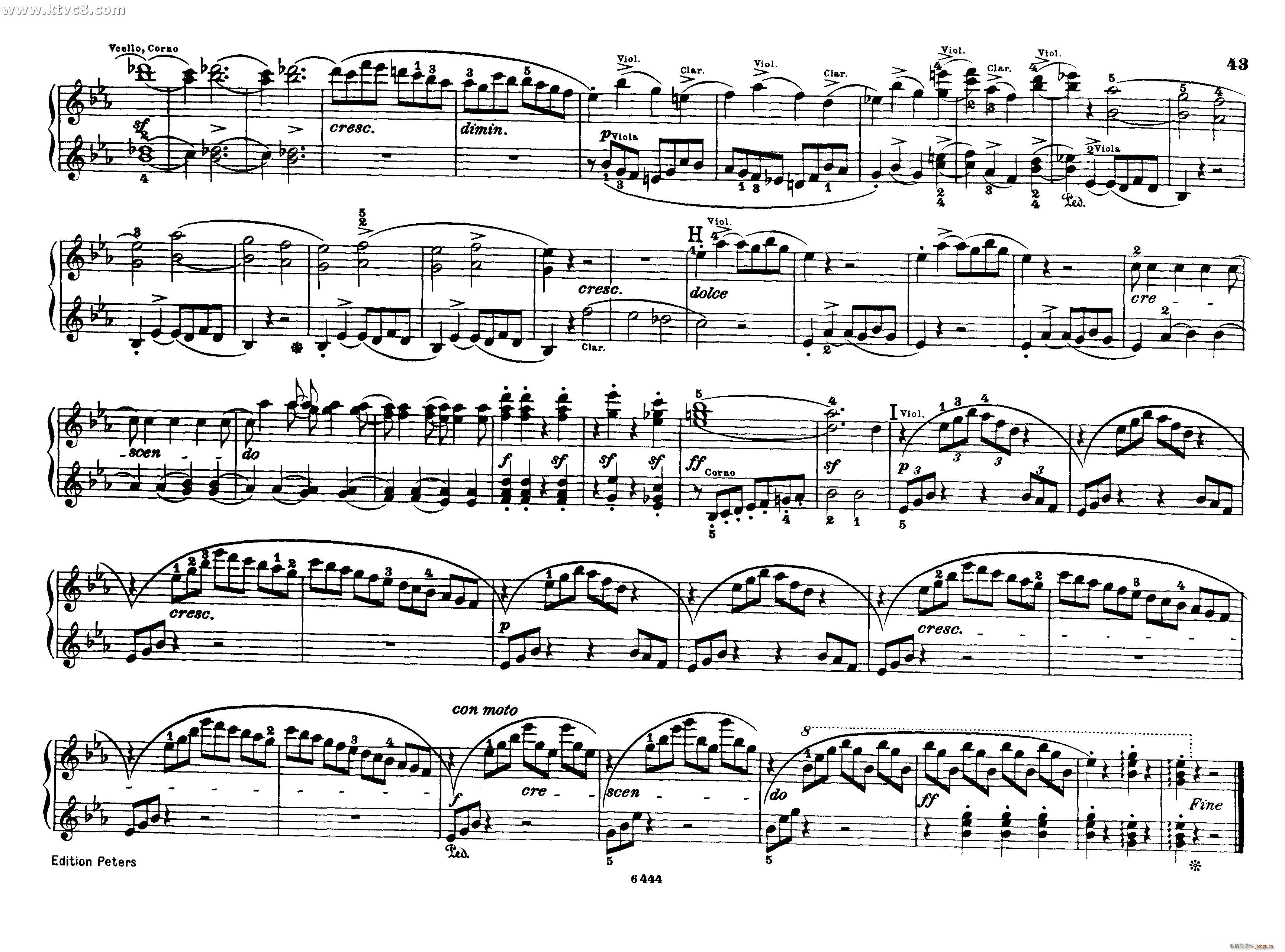 贝多芬大七重奏Op 20 钢琴四手联弹42