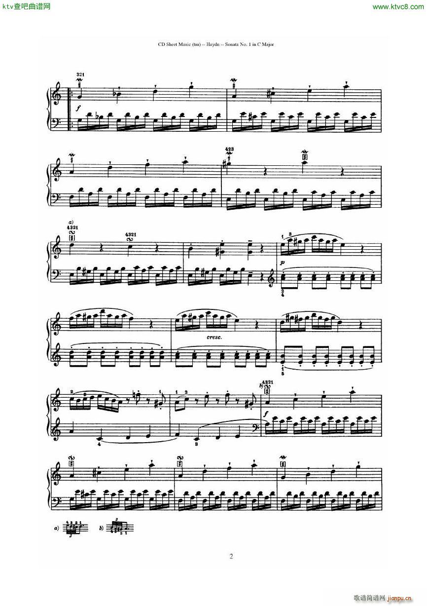 Haydn Joseph Sonata no 1 in C Major2