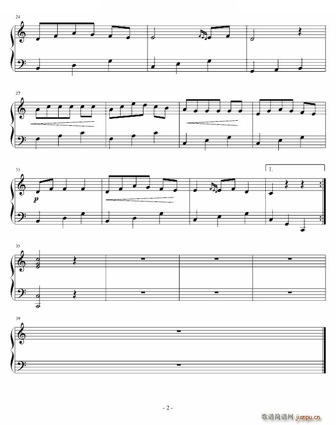 C大调小步舞曲 第一乐章_周羽��2