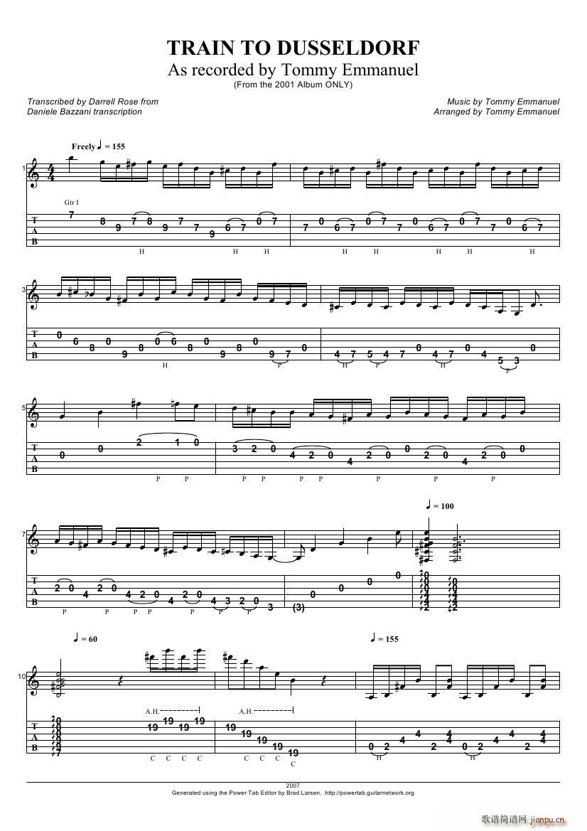 tommy emmanuel train to dusseldorf（指弹吉它）1