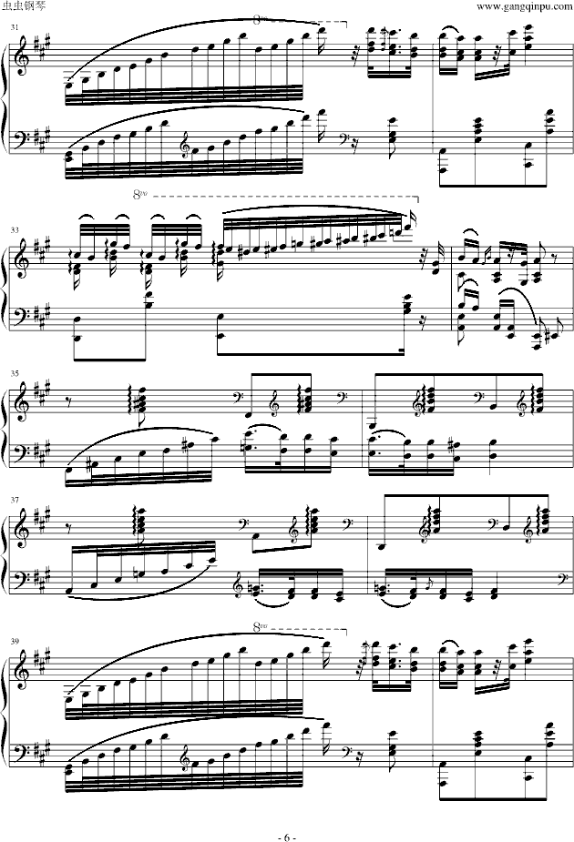 李斯特 《匈牙利狂想曲第11号》-钢琴谱(钢琴曲)-李斯特6