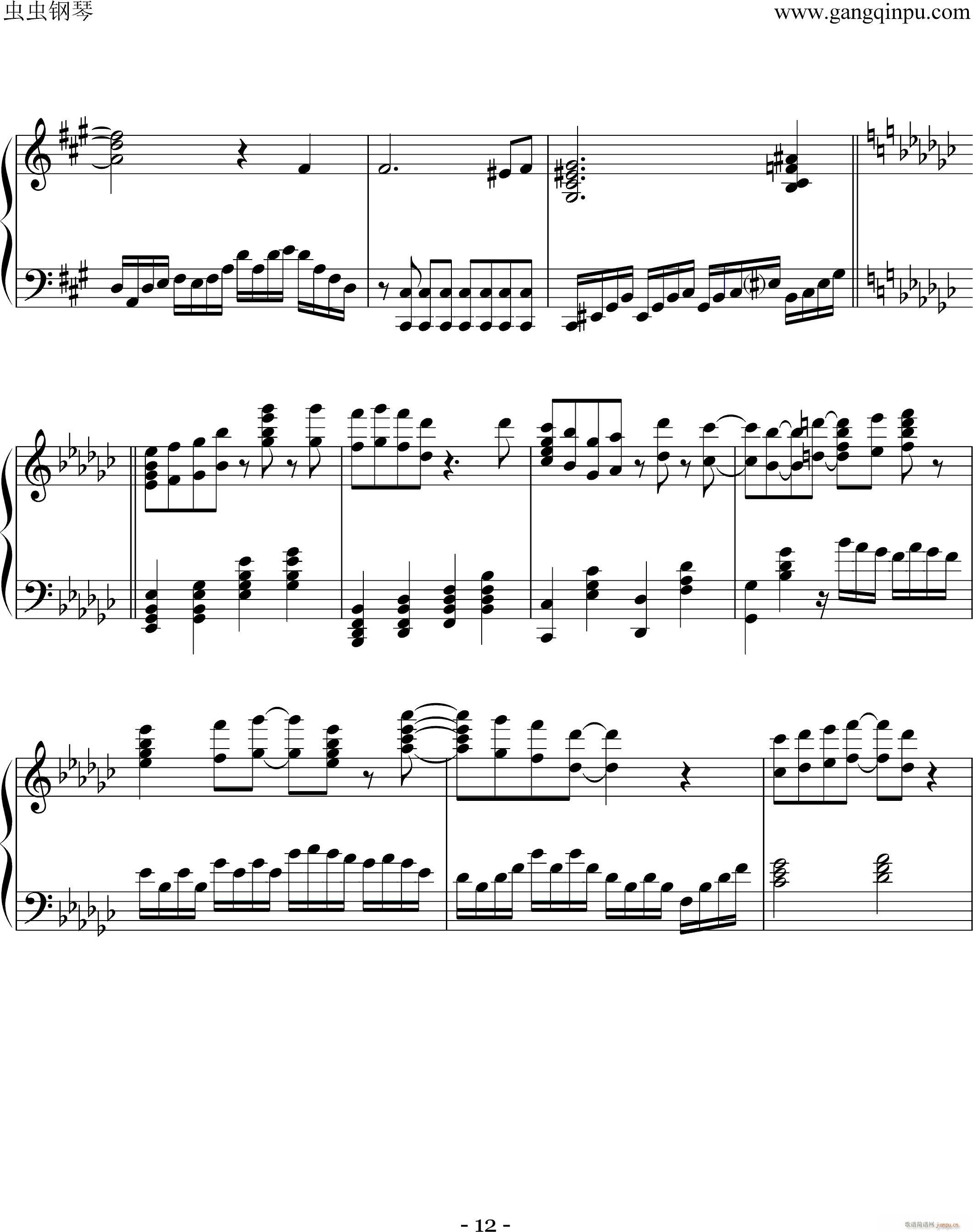 to the beginning 钢琴版 -��-�V-��-琴-_尾浦游纪12