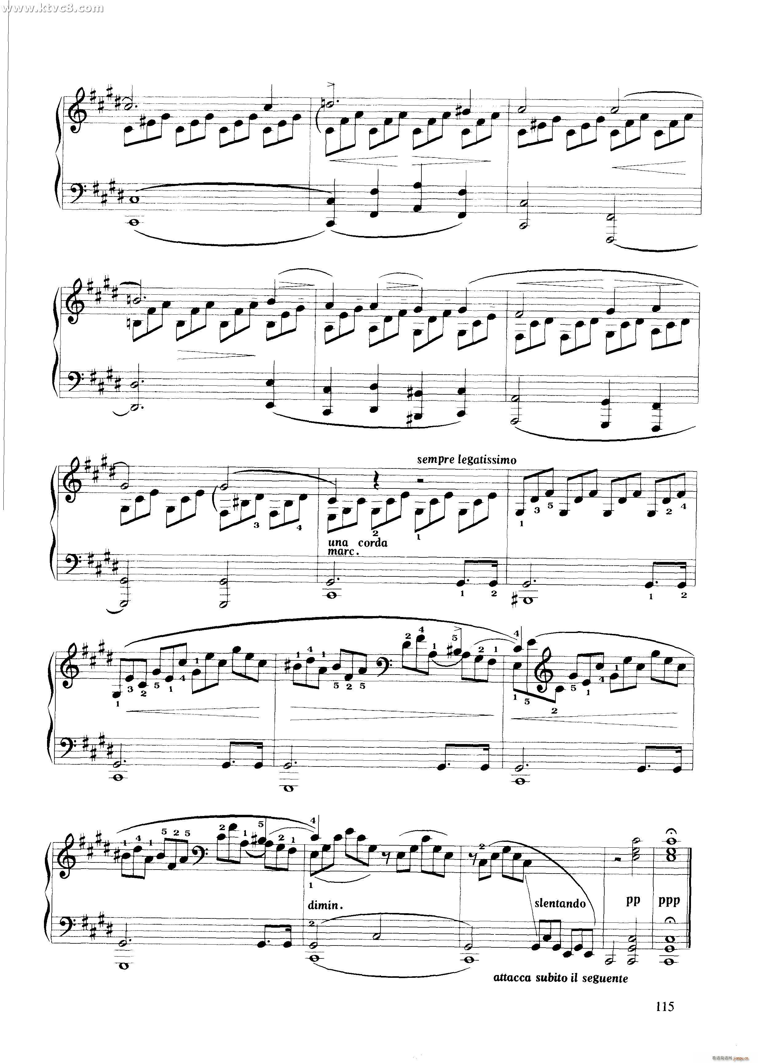 月光奏鸣曲 慢板乐章4