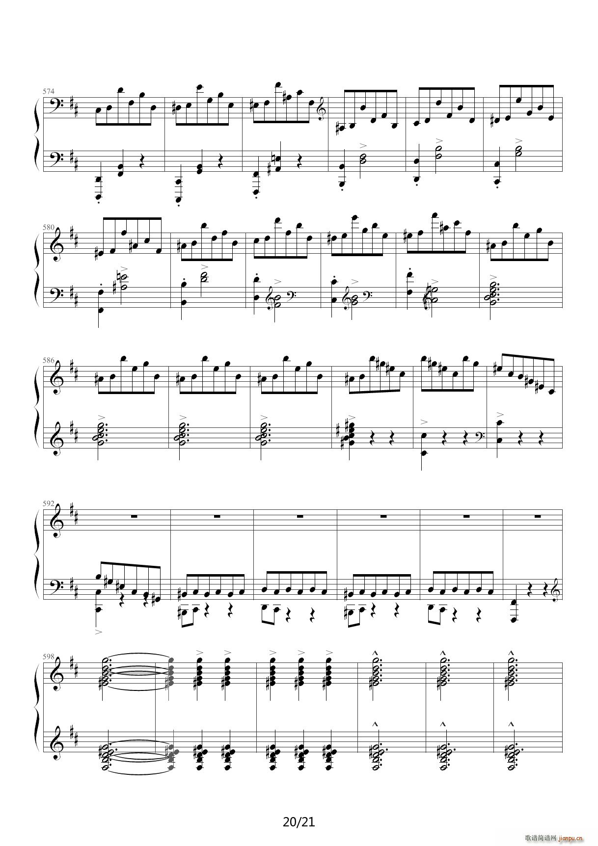 肖邦第一谐谑曲 D调20