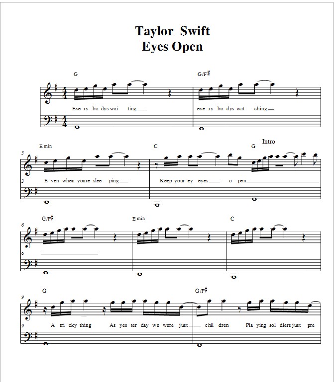 Taylor swift -eyes open1