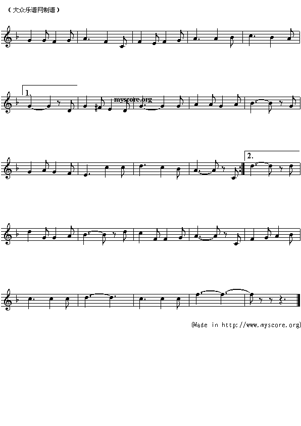 尼日尔国歌（Arfica Anthem sheet music:Niger）2
