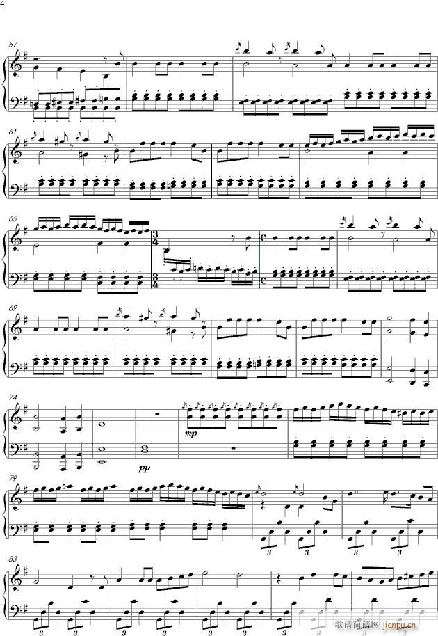 马勒第四交响曲第四乐章钢琴独奏_古斯塔夫马勒4
