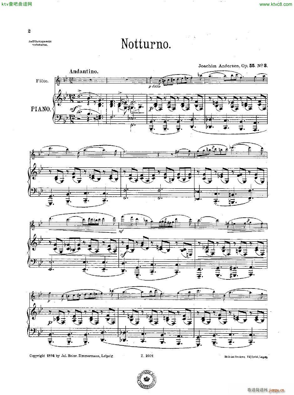 Andersen op 55 Acht Vortragsstücke fl pno15