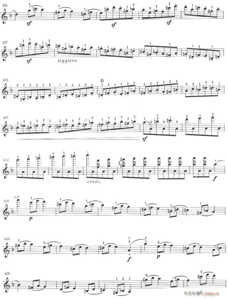 维厄唐《第四协奏曲》(d小调) 第三乐章6-10提琴4
