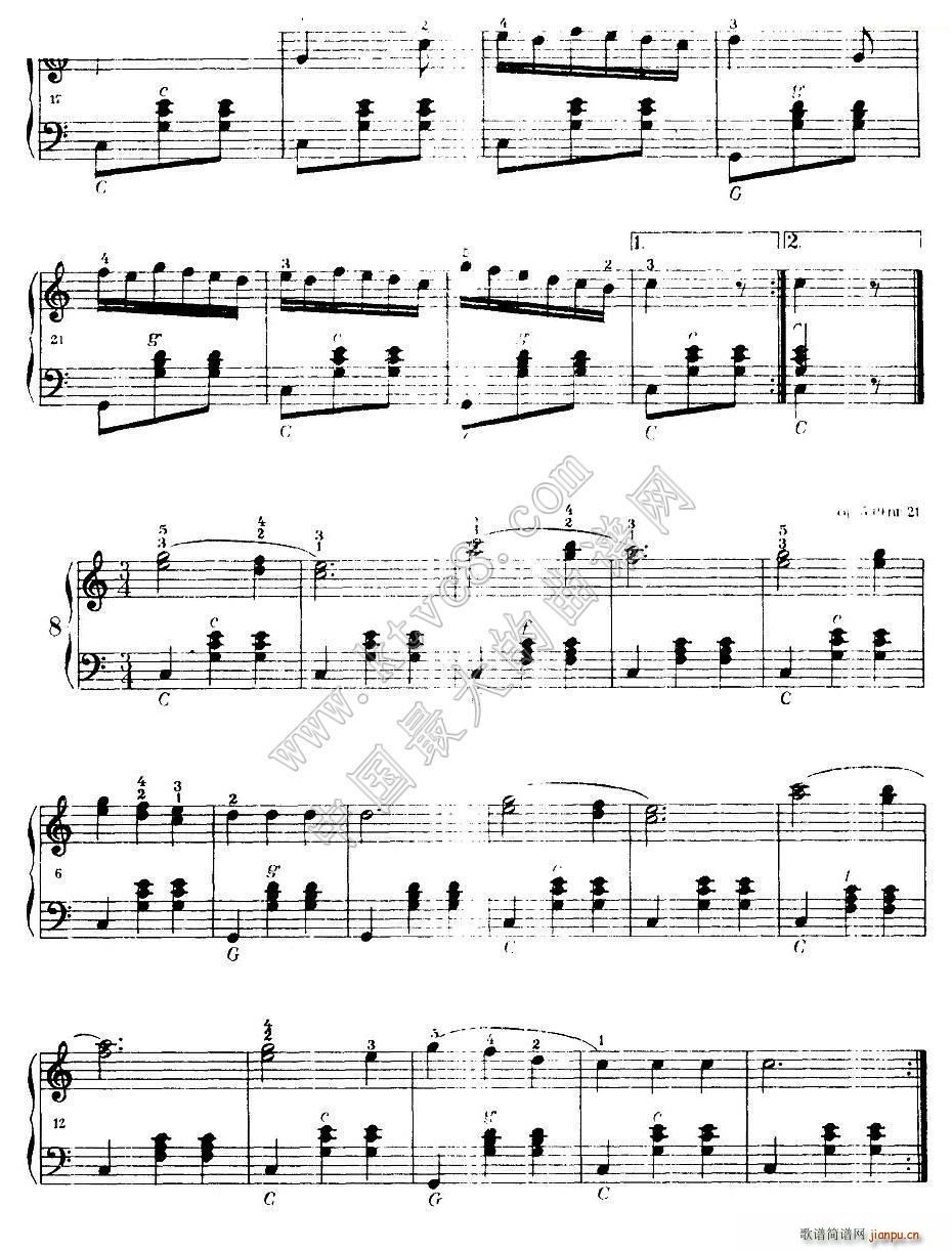 《车尔尼手风琴练习曲集》（第Ⅰ册） （1―9）6
