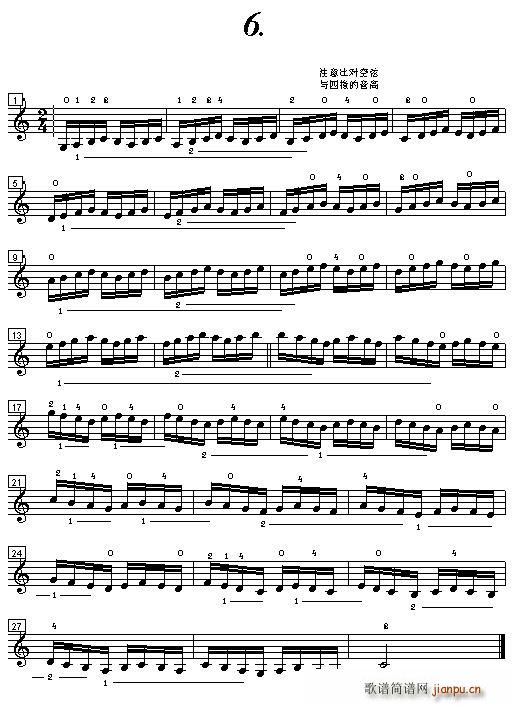 小提琴手指练习曲6
