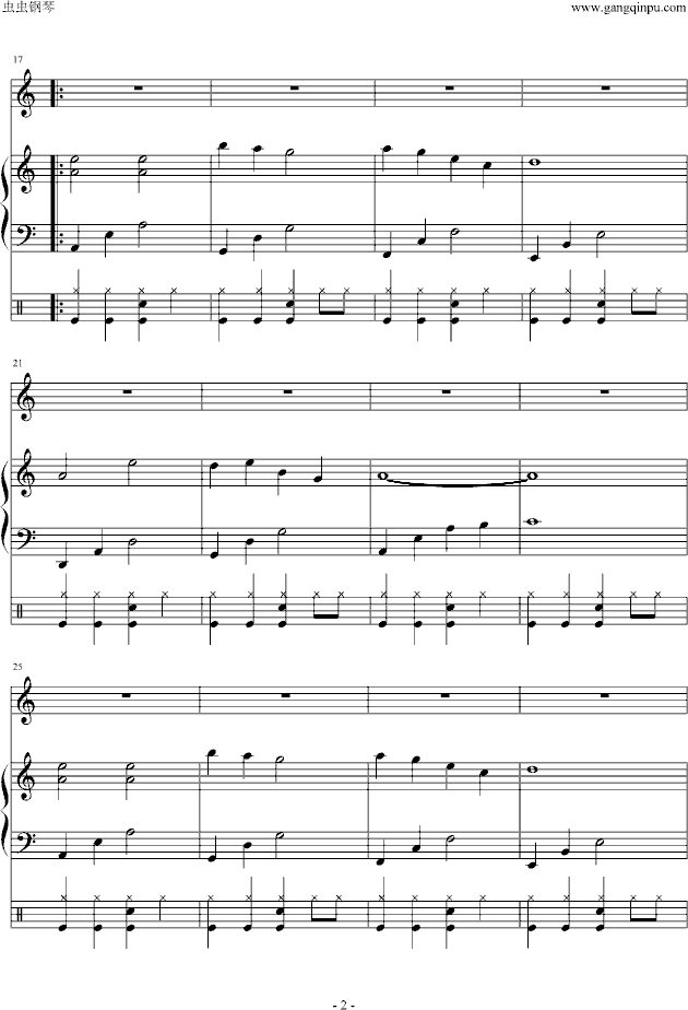 忧伤歌声-钢琴谱(钢琴曲)-Vae2