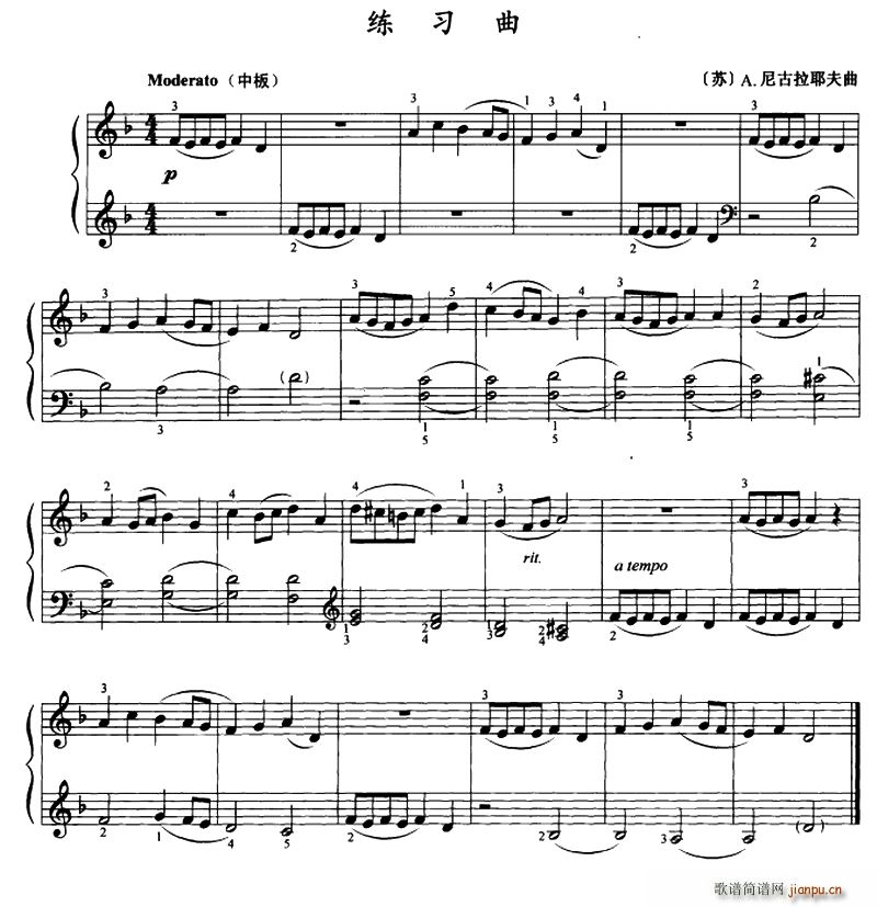 练习曲（[苏]A 尼古拉耶夫作曲版）1