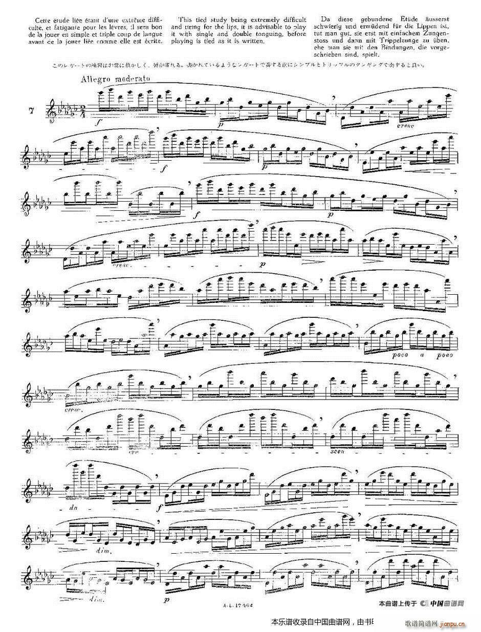 12首大技巧练习曲之7 长笛谱1