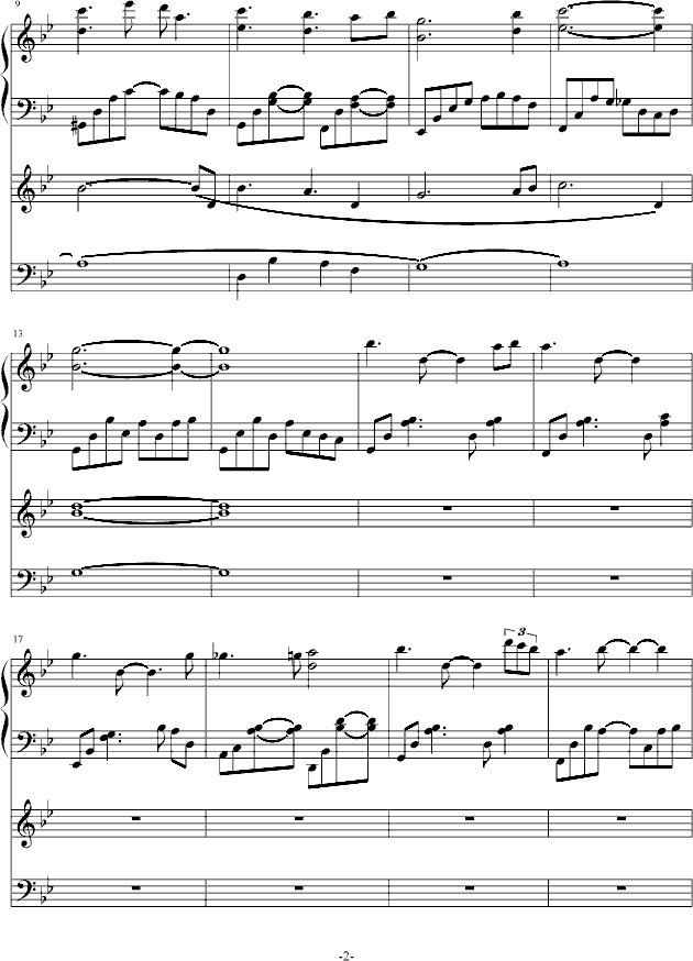 断章・第二章・忘记-钢琴谱(钢琴曲)-like72