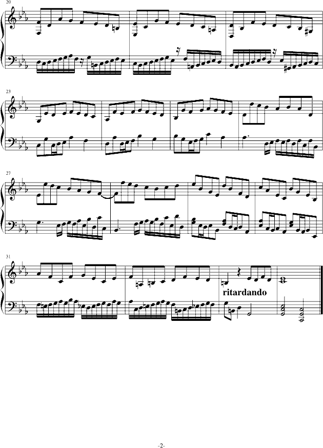缓音律c小调 No.2 (初版)-钢琴谱(钢琴曲)-舍勒七世2