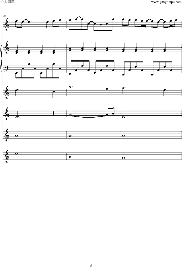 枫（键盘版）-钢琴谱(钢琴曲)-周杰伦5